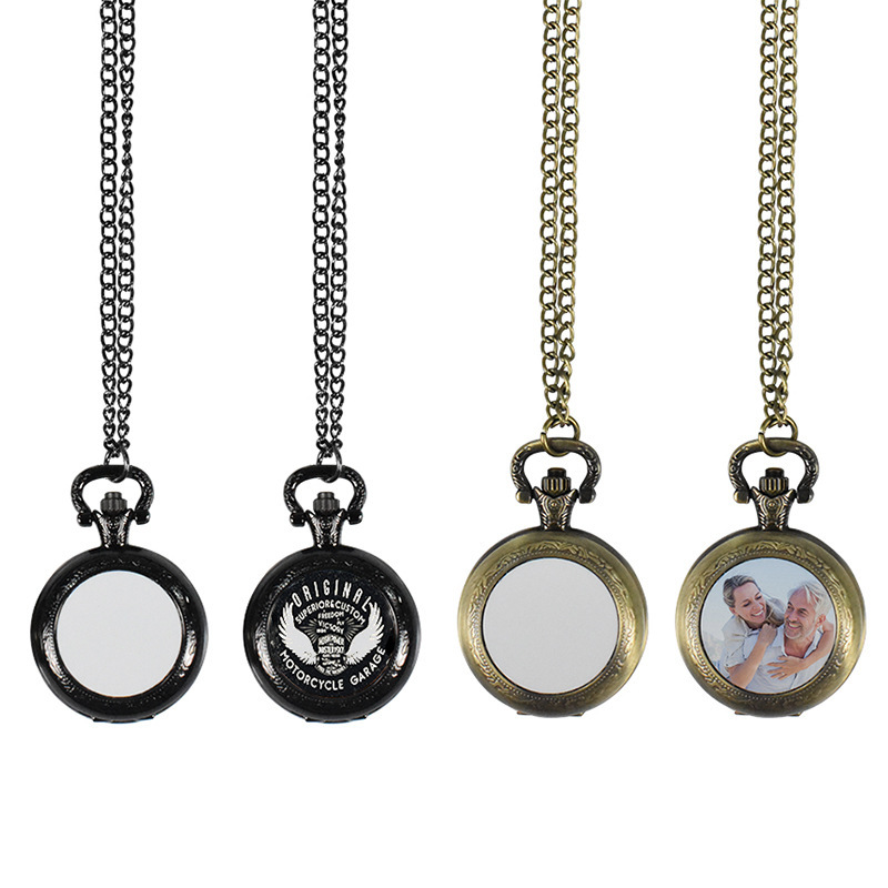 Steel Chain - Collana con Ciondolo Orologio da Tasca