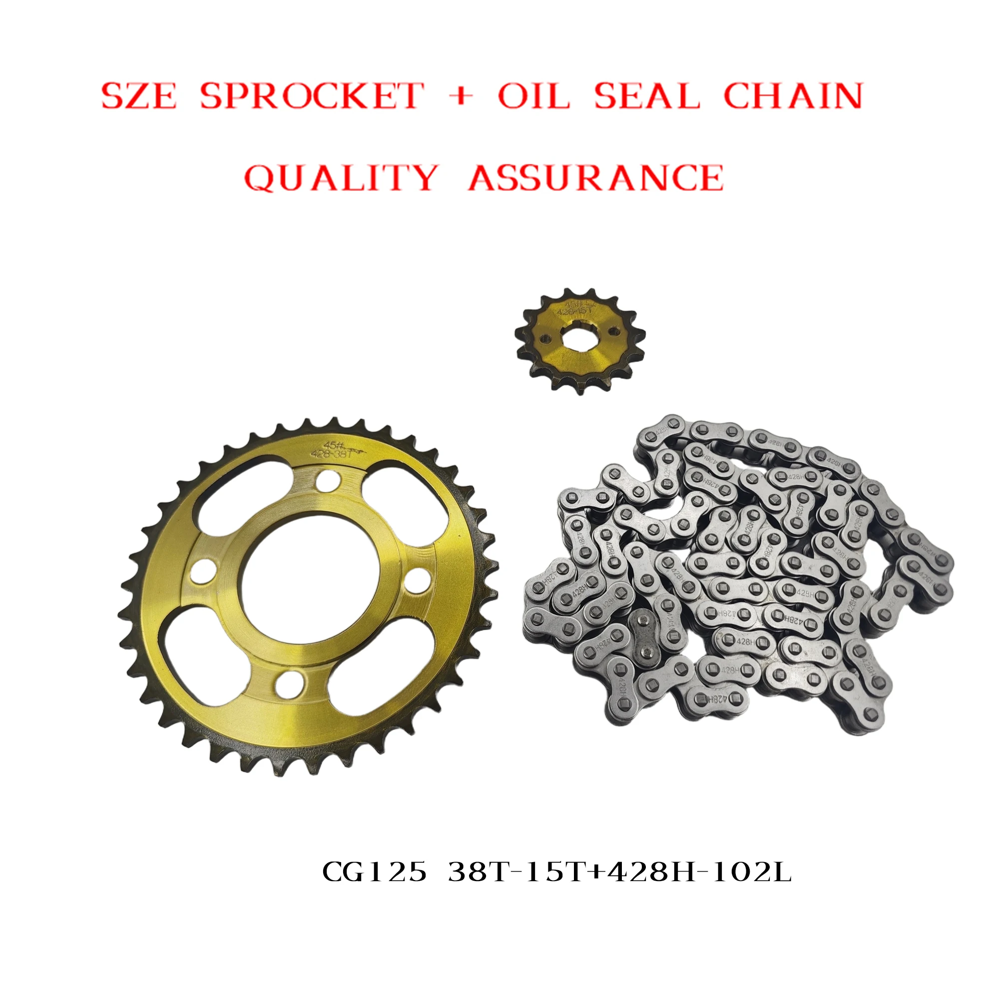 CG125 38T+15T 428H-102L KIT RO - 428 Chain recensione e prezzo