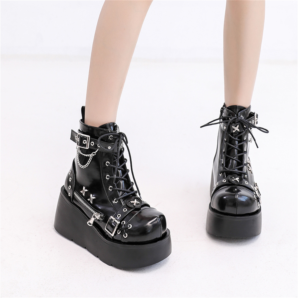 Nuovi Stivaletti Donna Goth co - Motorcycle Chain recensione e prezzo