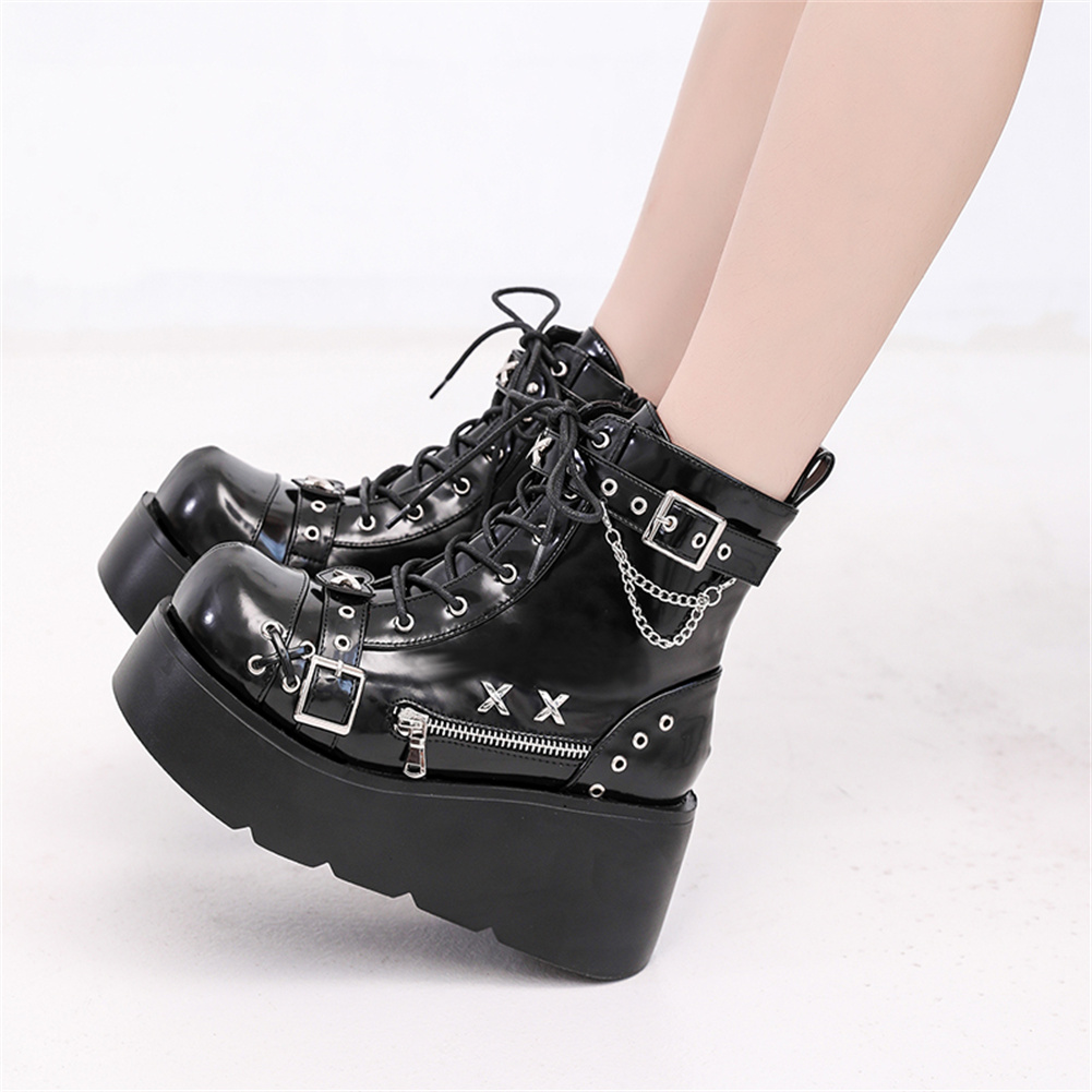 Nuovi Stivaletti Donna Goth co - Motorcycle Chain recensione e prezzo